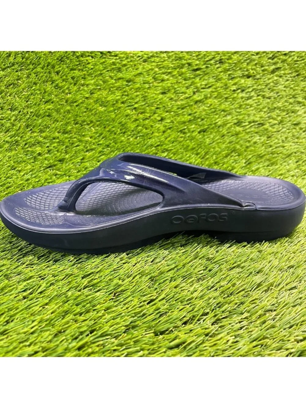 OOFOS OOriginal Womens Size 9 Blue Beach Casual Outdoor Recovery Thong Sandals